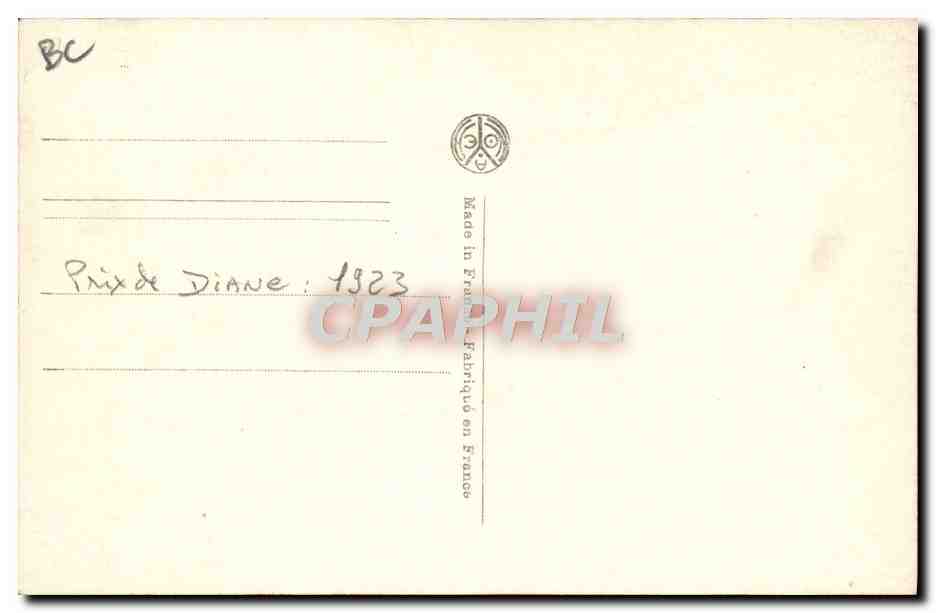 Course de chevaux — Prix de Diane — éditeur JAN, Paris, n°17 — Reverso