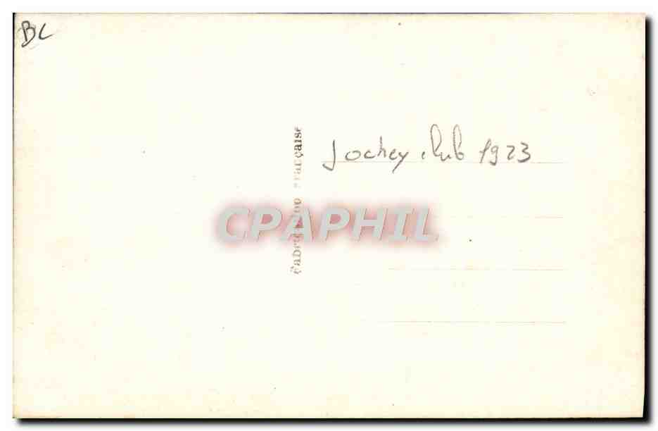 Le Capucin monté par Williams — Jockey Club 1923 — éditeur A.N. n°35 — Reverso