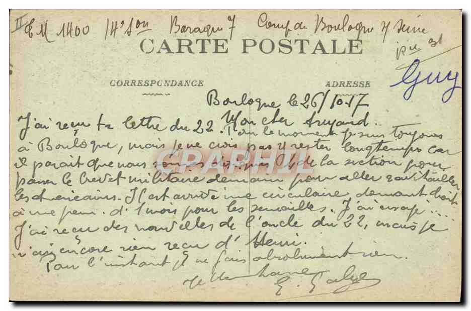 CPA Cheval Equitation Hippisme Boulogne Les cantonnements Facade exterieure  — Verso