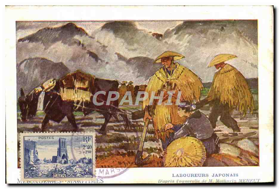 CPA Laboreurs Japonais Mathurin Meheut Japon Nippon