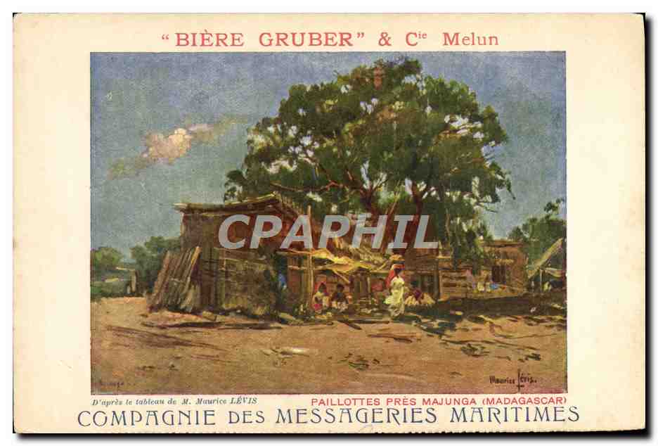 Paillettes vicino a Majunga — Madagascar — Compagnia delle Messagerie Marittime