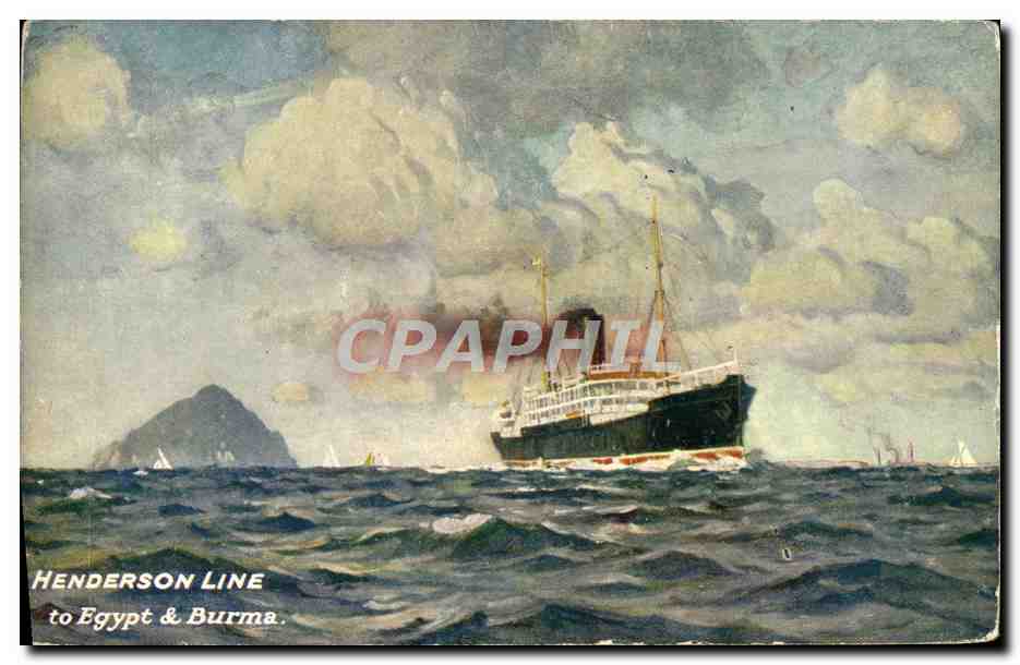 Henderson Line — navire à vapeur — Henderson Line to Egypt & Burma