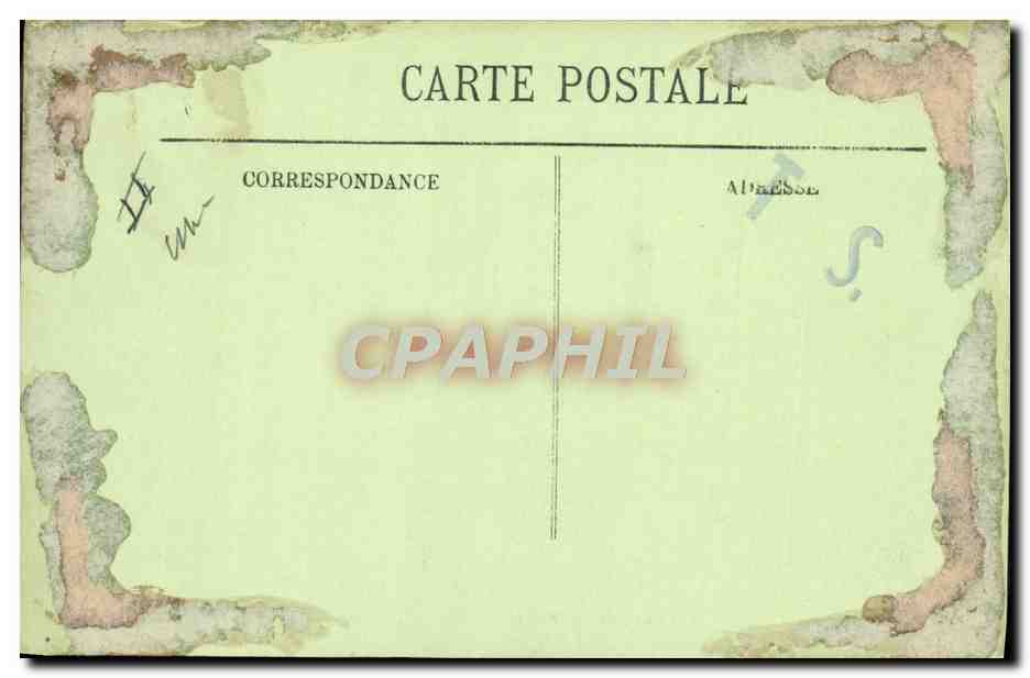 CPA Bateau Marseille Remorqueur sortant du port  — Back