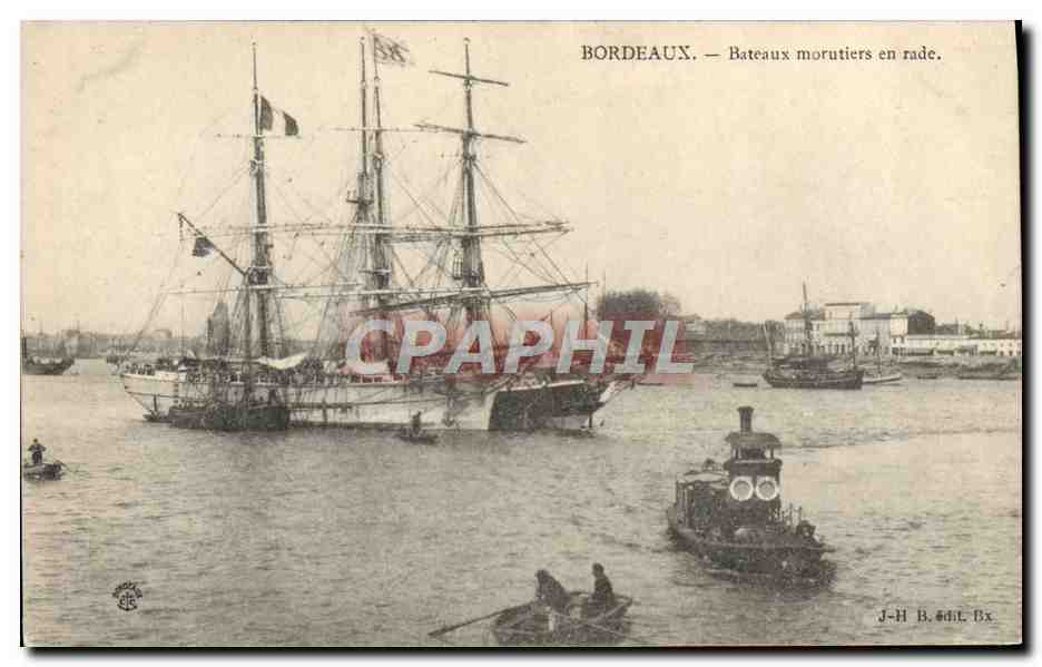 Bordeaux — Bateaux morutiers en rade — J.-H. B. édit. Bx