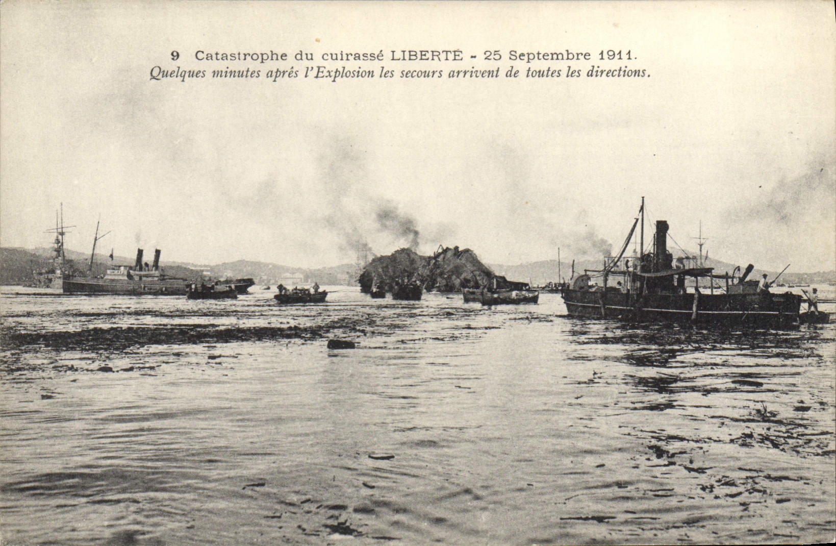 Catastrophe du cuirassé LIBERTÉ — 25 Septembre 1911 — Établissements d’Impressions Photographiques Marius Bar - Toulon