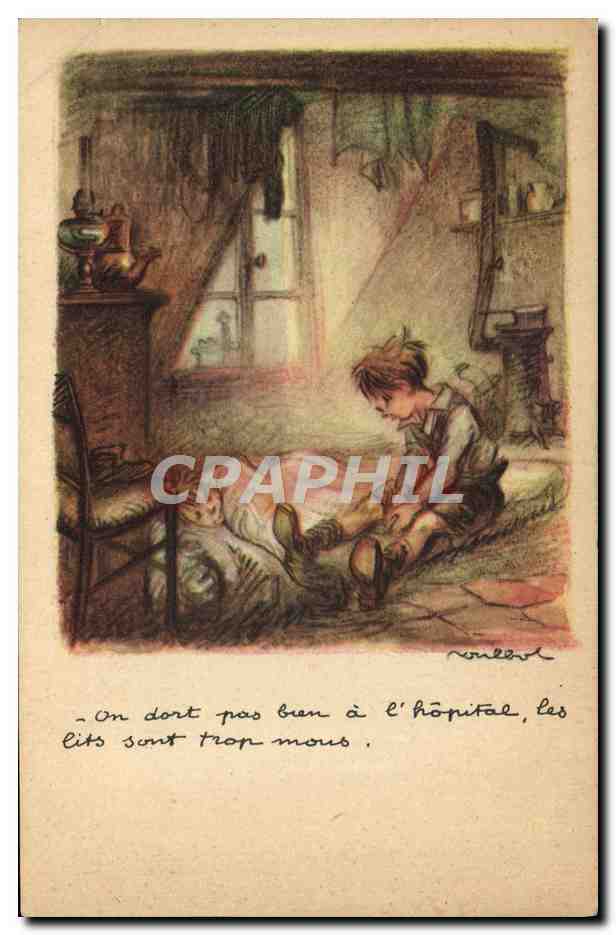 CPA Illustrateur Poulbot Hopital