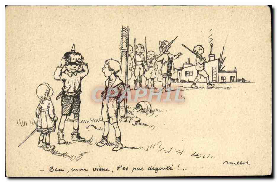 CPA Illustrateur Poulbot Soldat Militaria 