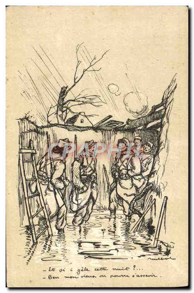 CPA Illustrateur Poulbot Soldats Militaria