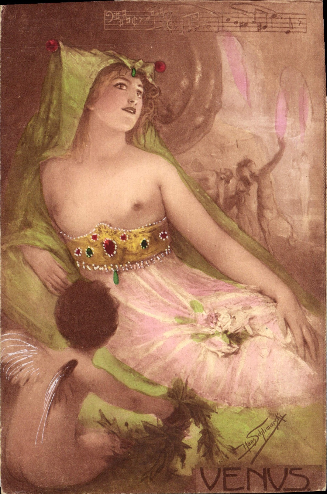CPA Fantaisie Illustrateur Venus Ange TOP