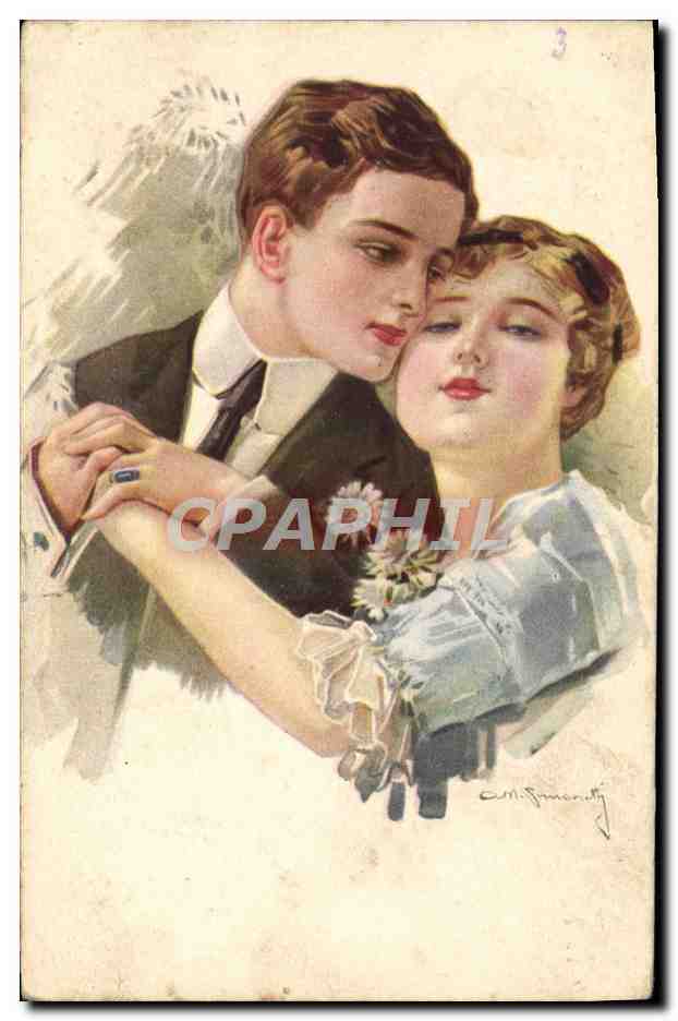 CPA Fantaisie Illustrateur Femme 
