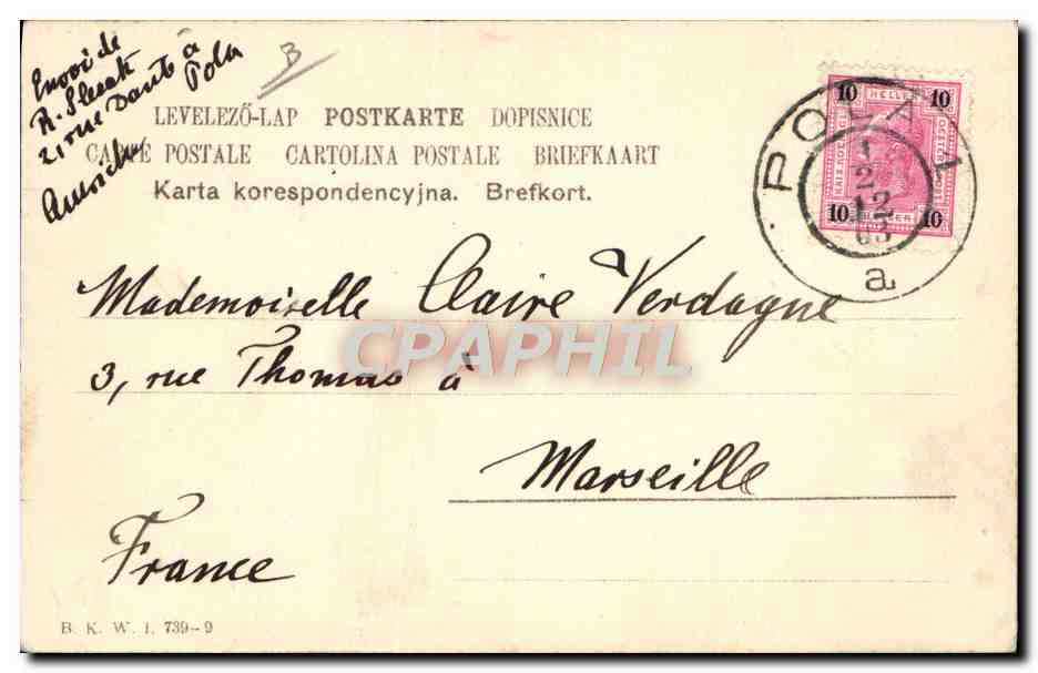 CPA Fantaisie Illustrateur Femme Der Hochmuth  — Rückseite