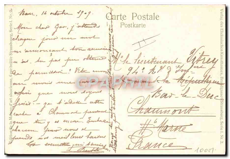 CPA Fantaisie Illustrateur Femme Alsace Spindler — Rückseite