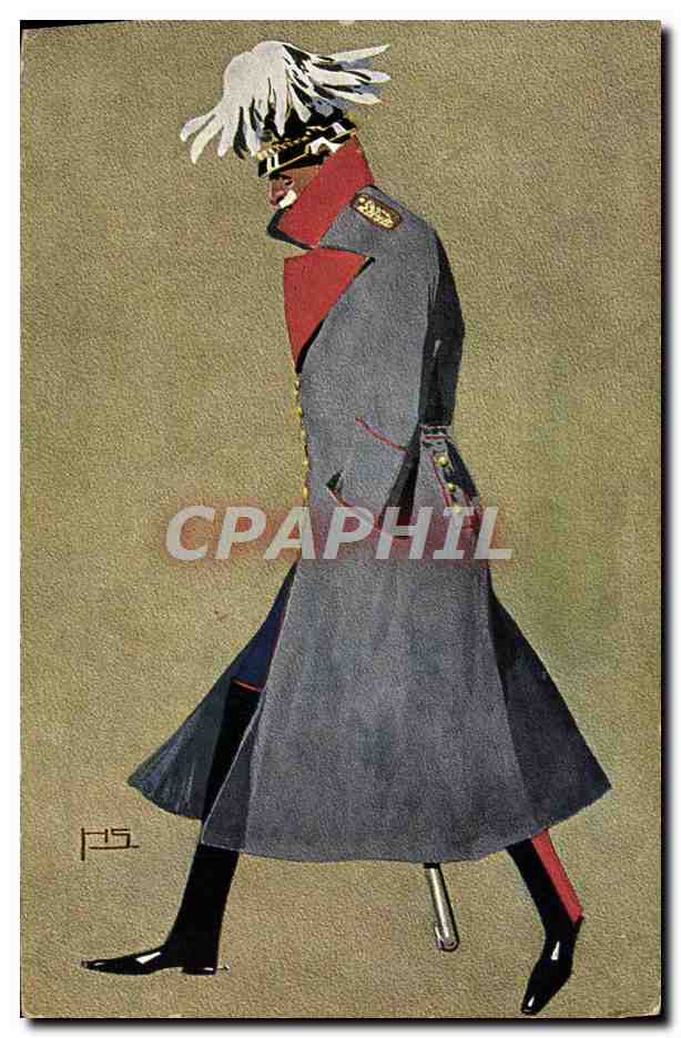 CPA Fantaisie Illustrateur Officier Militaria