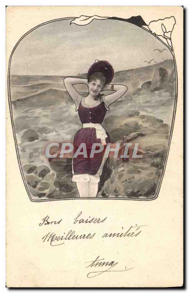 CPA Fantaisie Illustrateur Femme 
