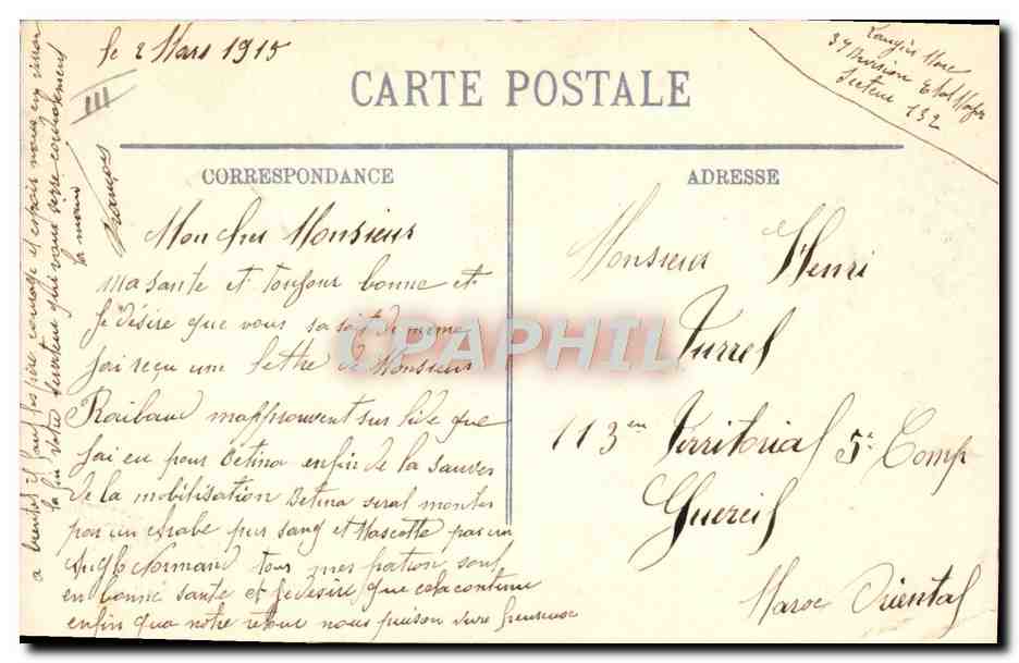 Cannoni inglesi al riparo dalle riconoscenze dell'Artiglieria e dagli aerei tedeschi — Guerra 1914-1915 — LL — Verso