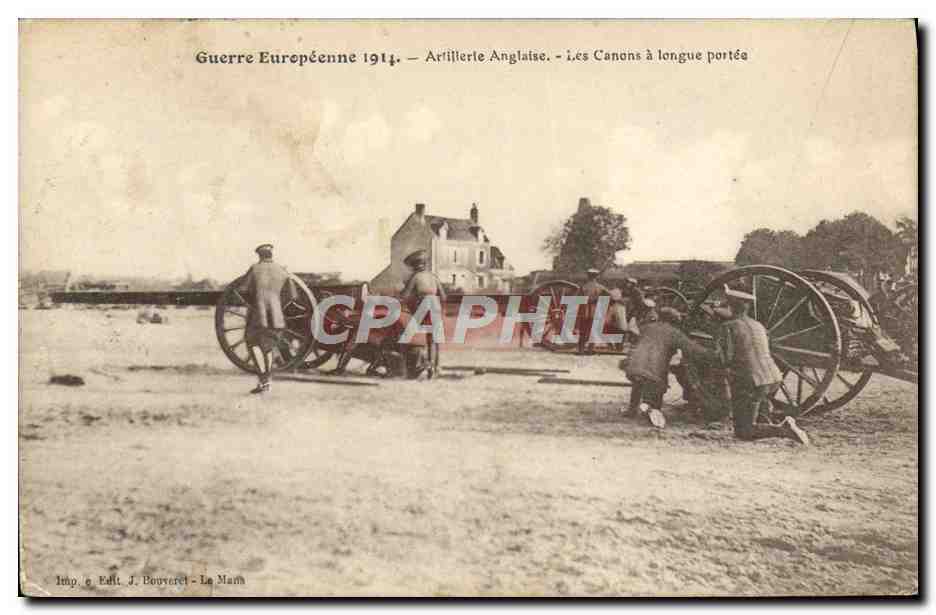 CPA Militaria Artillerie anglaise Les canons a longue portee