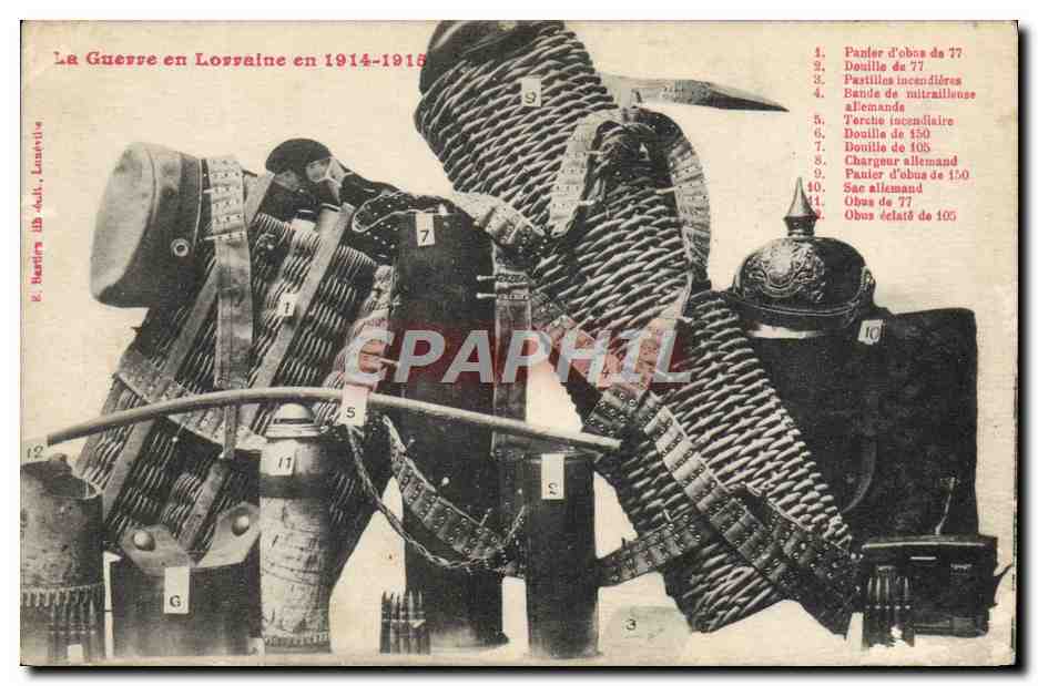 CPA Militaria la guerre en lorraine 