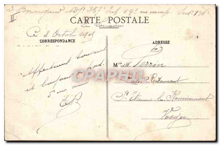 CPA Militaria la guerre en lorraine  — Rückseite
