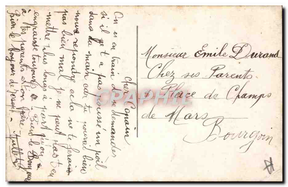 Déchargement de matériel pris aux Allemands — La Guerre — AHK Paris — Verso