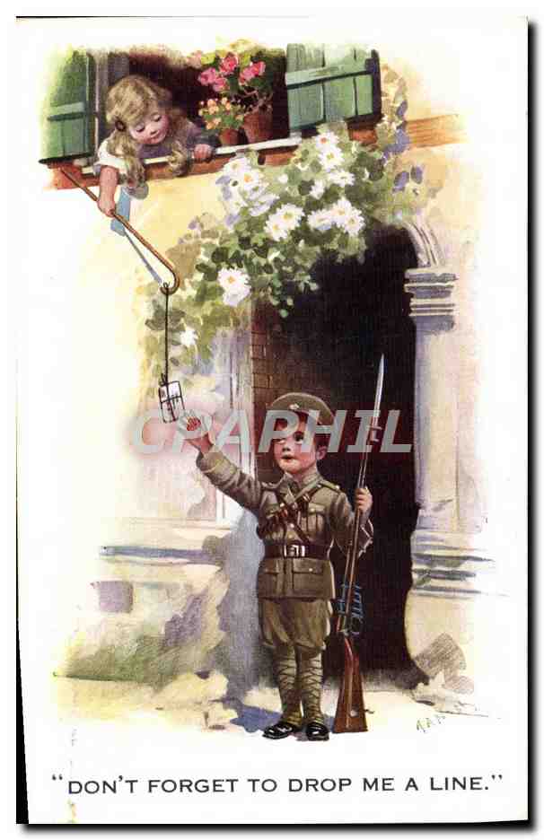 CPA Fantaisie Illustrateur Enfants Militaria 