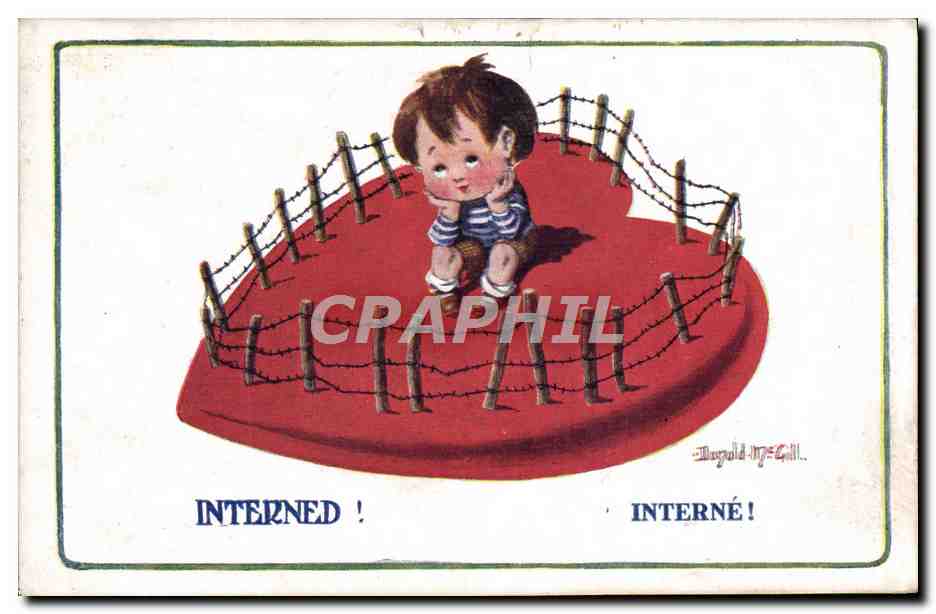 CPA Fantaisie Illustrateur Enfant Coeur Donald Mc Gill