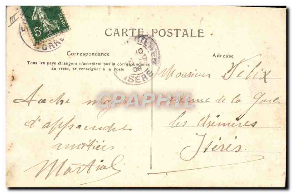 CPA Folklore Auvergne La bourree Croisement — Verso