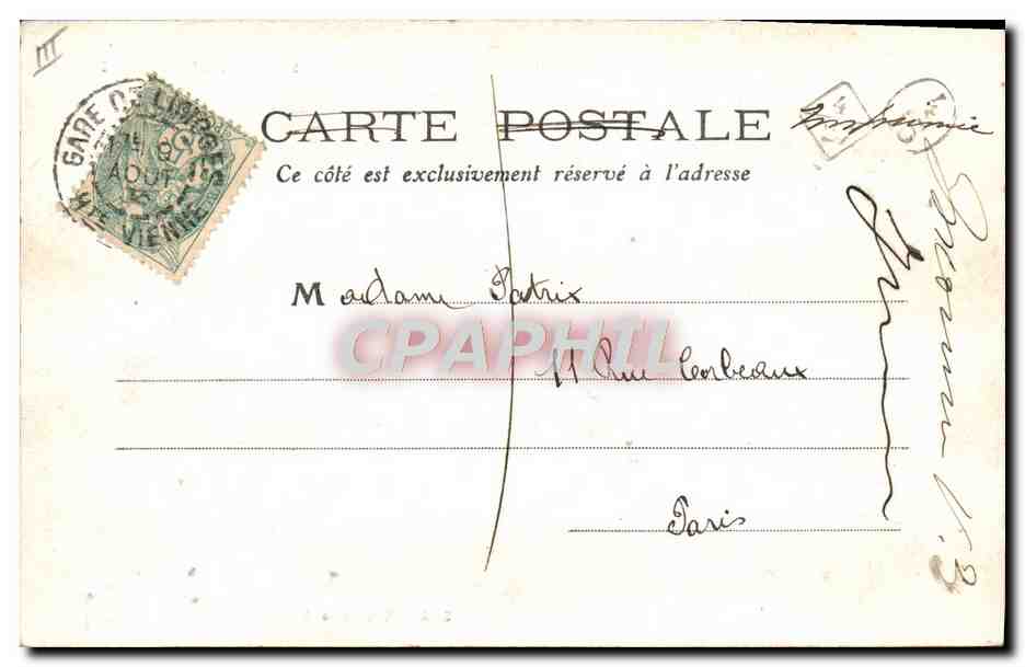 CPA Folklore Auvergne La bourree Croisement — Verso