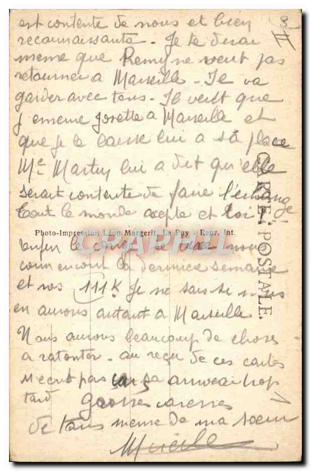 CPA Folklore Auvergne La bourree — Verso