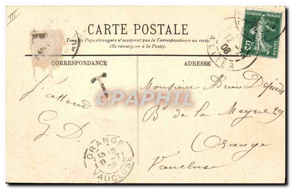 CPA Folklore Auvergne La bourree — Verso