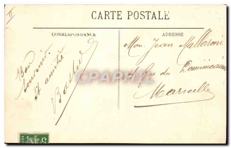 CPA Folklore Auvergne La bourree — Verso