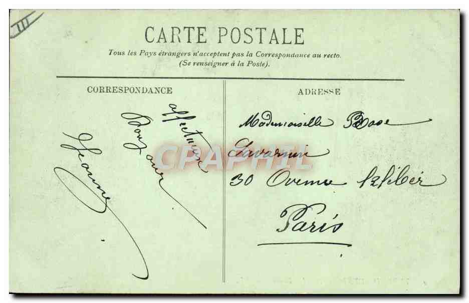 CPA Folklore Auvergne La bourree — Verso