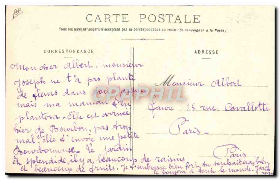 CPA Folklore Bourbon l'Archambault Bourbonnaise  — Verso