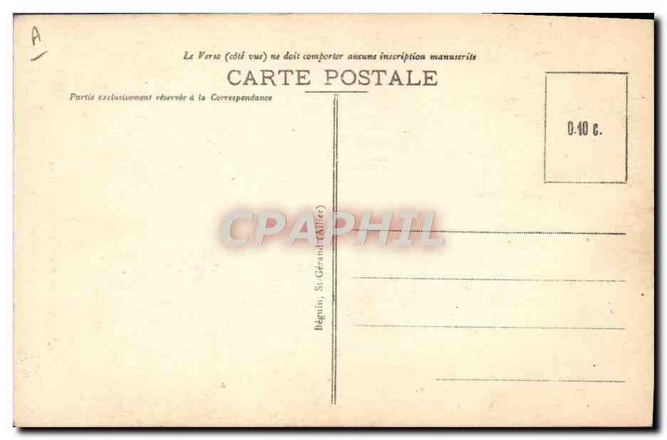 CPA Folklore Auvergne Fileuse de rouet  — Verso