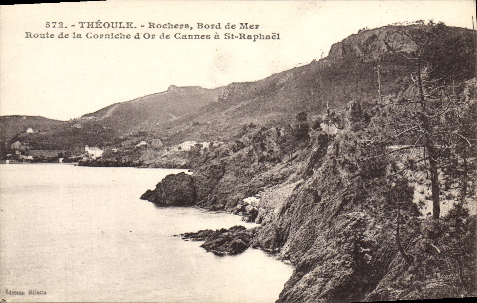 CPA Theoule Rochers Bord de Mer Route de la Corniche d'Or de Cannes a St Raphael