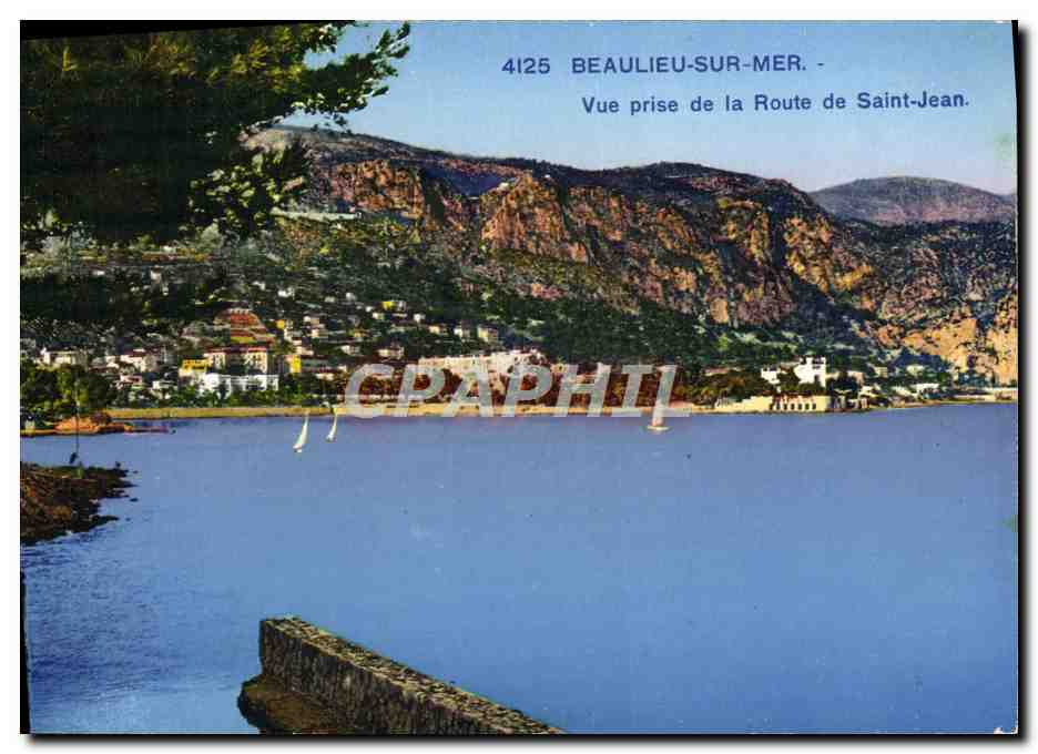 CPA Beaulieu Sur Mer Vue Prise de la Route de Saint Jean