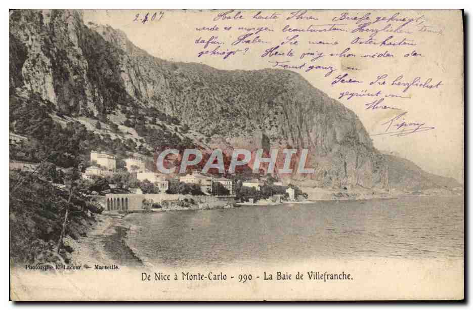 CPA Nice a Monte Carlo La Baie de Villefranche