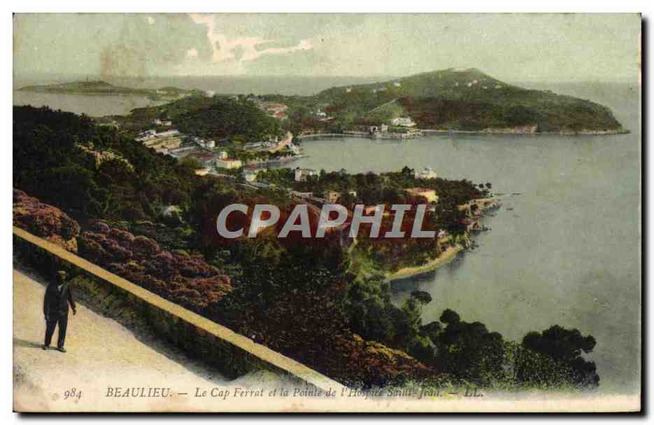 CPA Beaulieu Le Cap Ferrat et la pointe de l'hospice Saint Jean