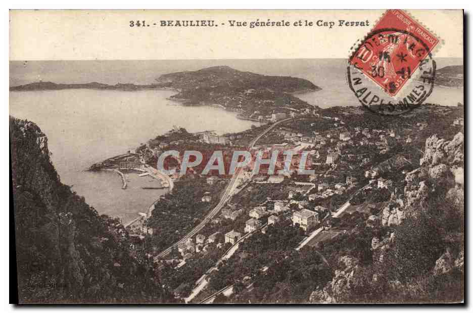 CPA Beaulieu Vue Generale et le Cap Ferrat