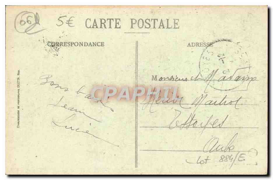 CPA Beaulieu Vue Generale et le Cap Ferrat — Verso