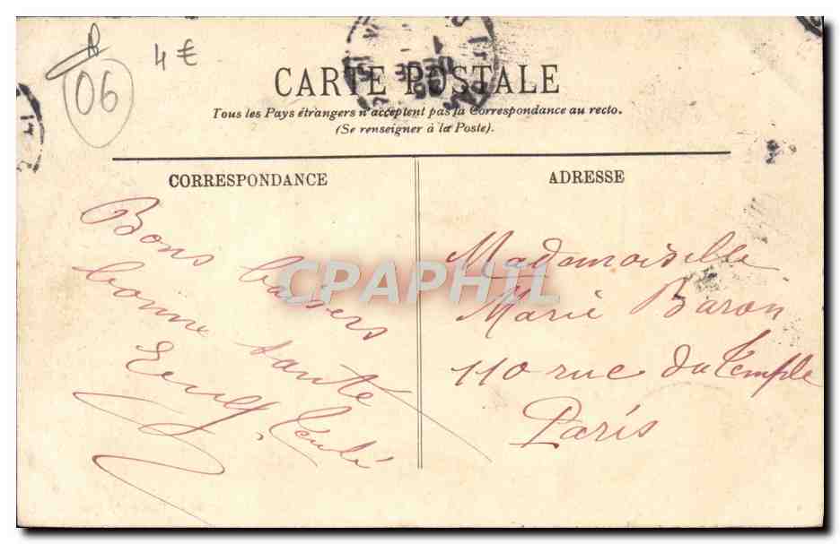 CPA Beaulieu Vue Generale Prise de la Petite Afrique  — Verso