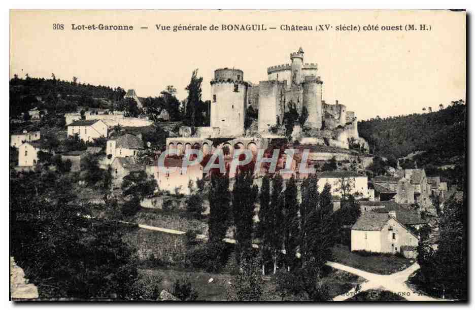 CPA Vue Generale de Bonaguil Chateau