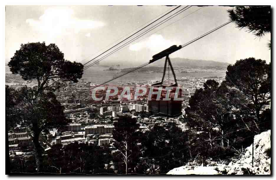 CPM Toulon Vue Generale et le Teleferique