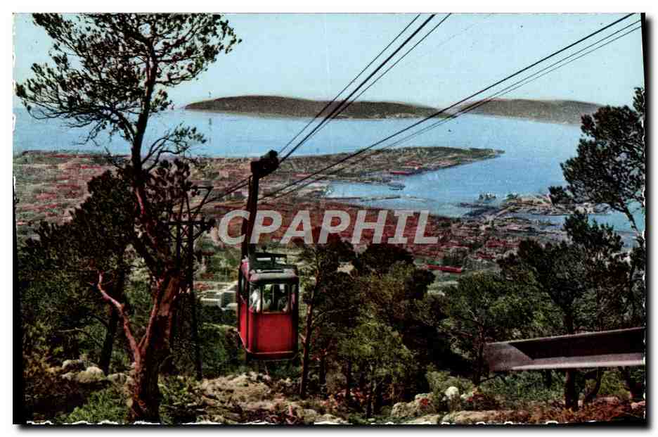 Toulon — Vue générale sur la rade et le téléphérique — Éditions Latour