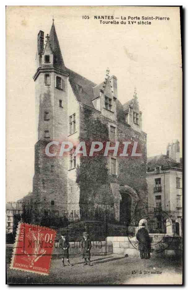 CPA Nantes La porte Saint Pierre Tourelle du 15eme