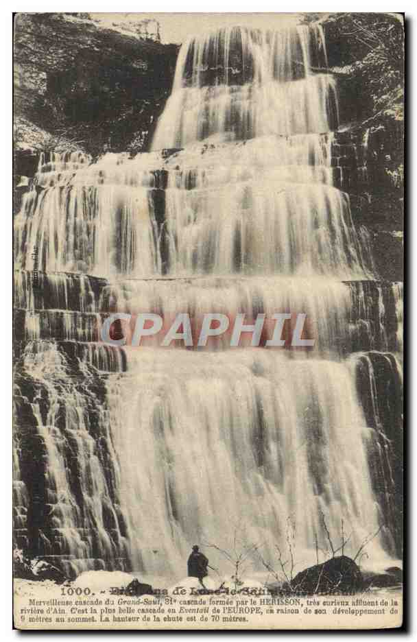 Chute du Grand-Saunier — Éventail de la rivière d'Ain — éditeur HERISSON, n°1000