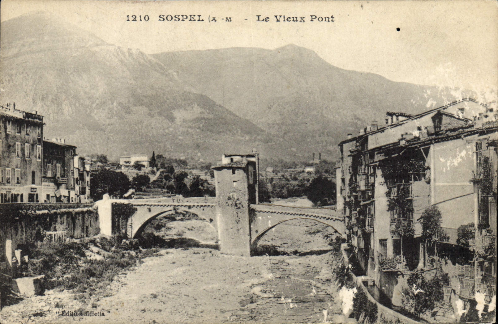 CPA Sospel Le Vieux Pont