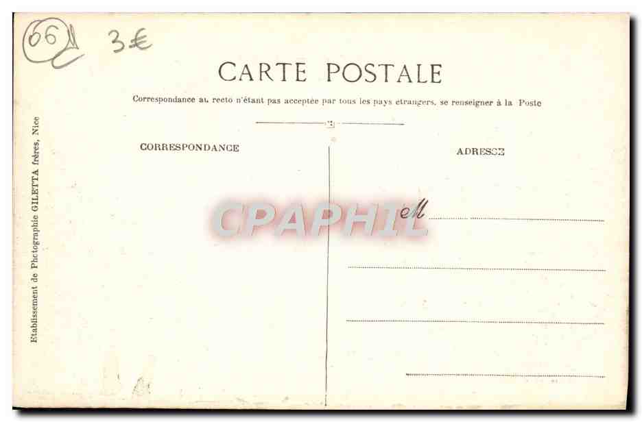 CPA Theoule Voute de L'Aiguille Esterel — Rückseite