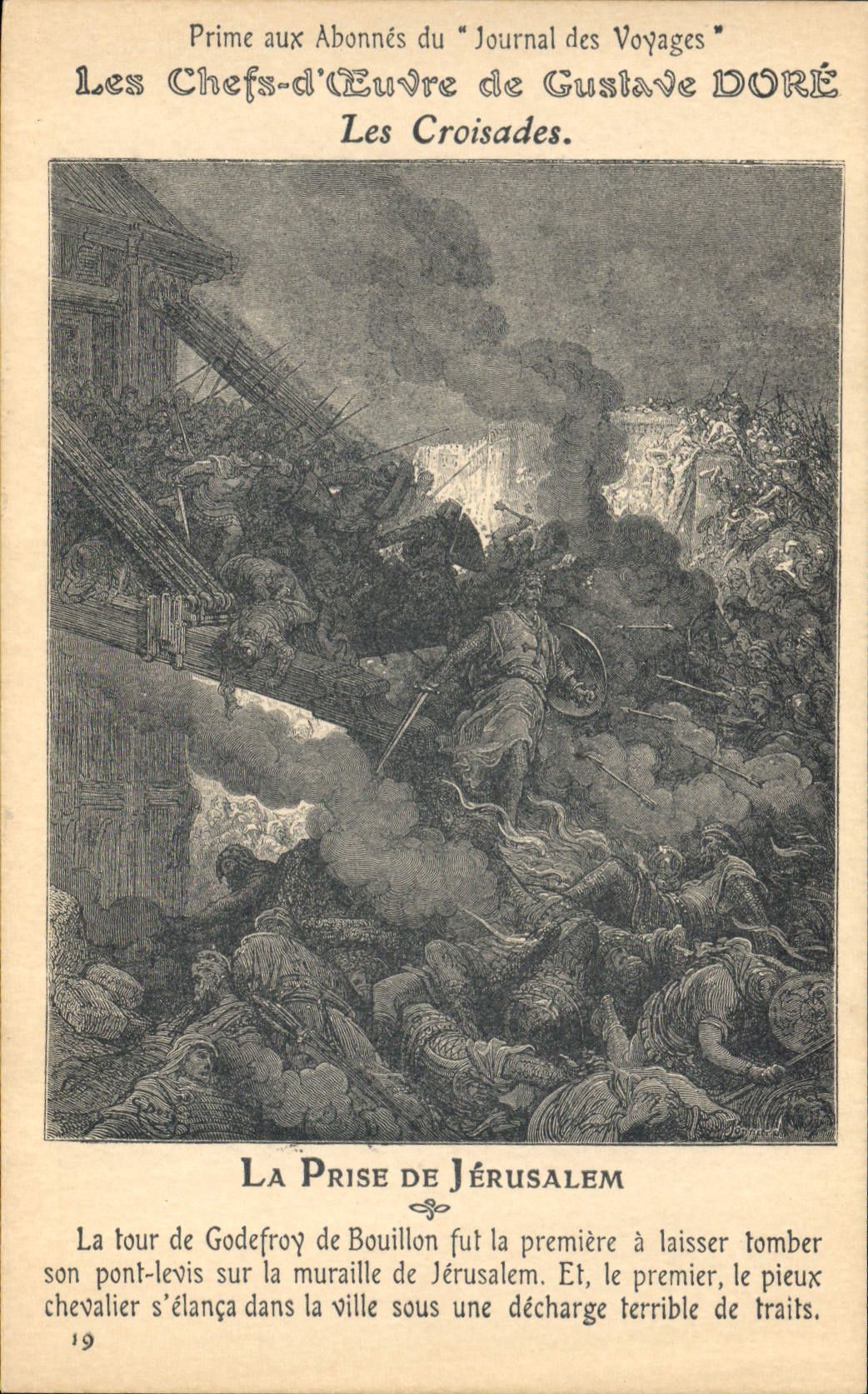 La Prise de Jérusalem — illustration de Gustave Doré — Prime aux Abonnés du Journal des Voyages