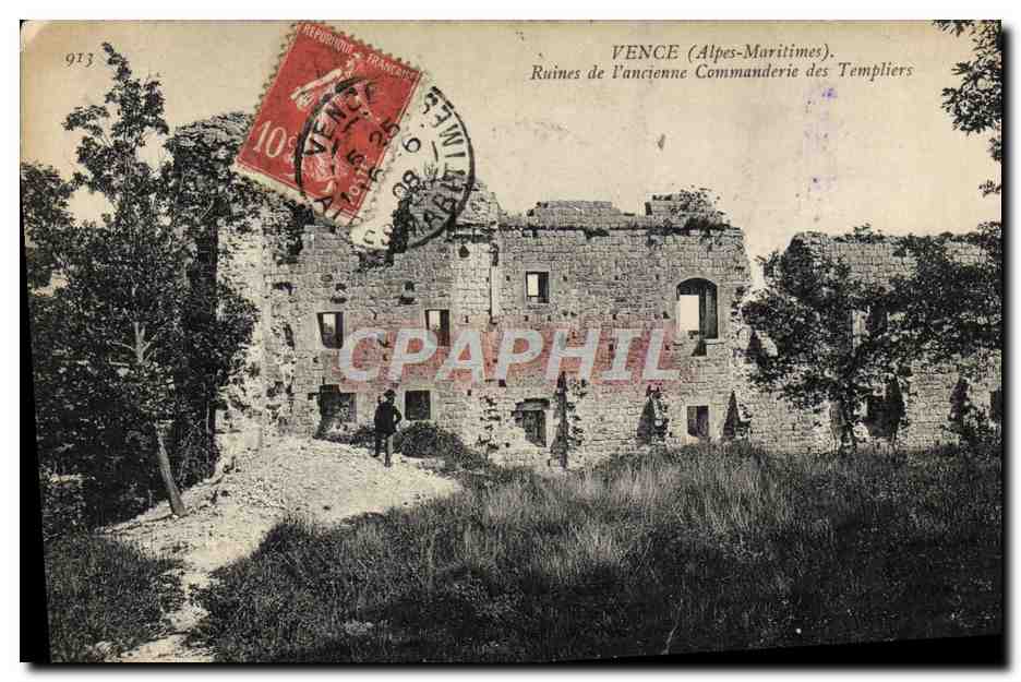 CPA Vence Ruines de l'ancienne commanderie des templiers 