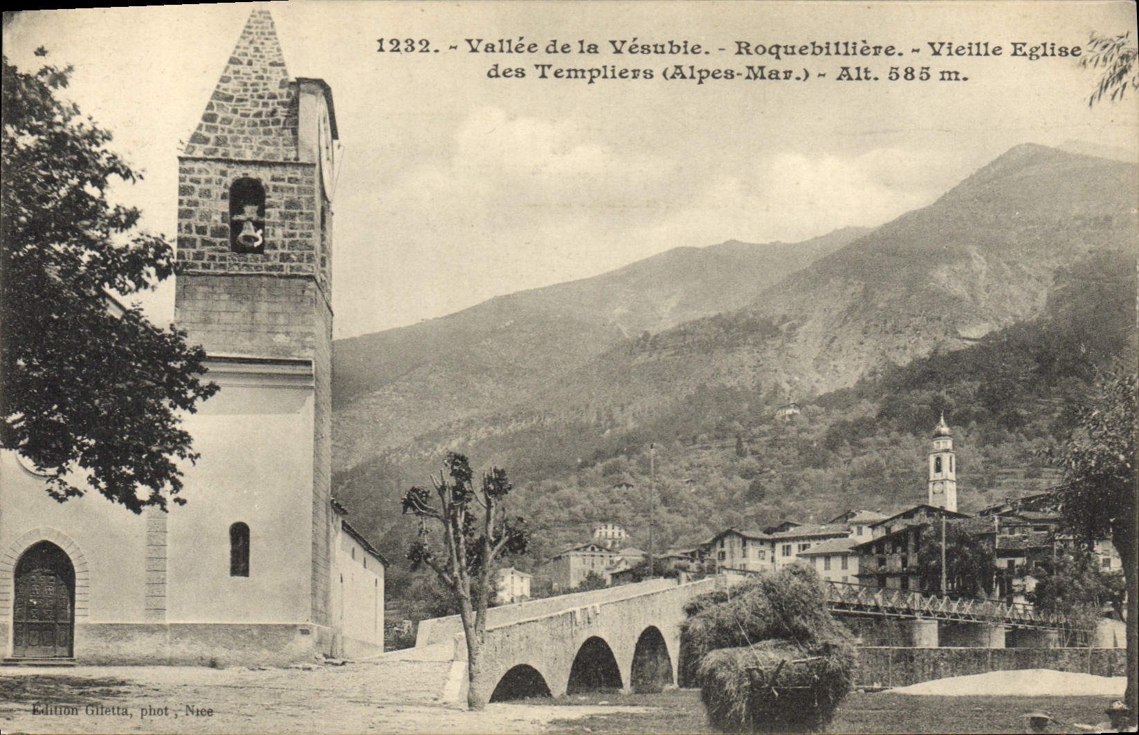 Vallée de la Vésubie - Roquebillière - Vieille Église - Alt. 585 m.